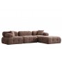 Atelier del Sofa Ugaona garnitura Doblo 3 Seater with Pouffe ( L1 O1 1R Pouffe) Cappuccino - slika 1
