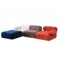 Atelier del Sofa Ugaona garnitura Doblo 3 Seater with Pouffe ( L1 O1 1R Pouffe) Multicolor - slika 1