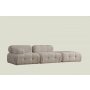 Atelier del Sofa Sofa Doblo 3 Seater ( L1 O1 Pouffe) Cream Bouclette - slika 1