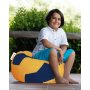 Atelier del Sofa Lazy bag Football Yellow Navy Blue - slika 4