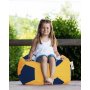 Atelier del Sofa Lazy bag Football Yellow Navy Blue - slika 2