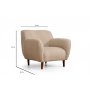 Atelier del Sofa Fotelja Napoli Cappuccino 1 - slika 5