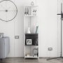 HANAH HOME Polica za knjige Abis Narrow White Anthracite - slika 3