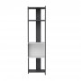 HANAH HOME Polica za knjige Abis Narrow Anthracite White - slika 1