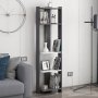 HANAH HOME Polica za knjige Abis Narrow Anthracite White - slika 2