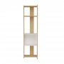 HANAH HOME Polica za knjige Abis Narrow Oak White - slika 1