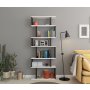 HANAH HOME Polica za knjige Bates White Dark Grey - slika 2