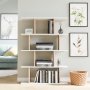 HANAH HOME Polica za knjige Harmon Oak White - slika 2
