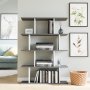 HANAH HOME Polica za knjige Harmon White Anthracite - slika 2