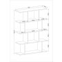 HANAH HOME Polica za knjige Harmon Anthracite - slika 4