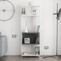 HANAH HOME Polica za knjige Abis Wide White Anthracite - slika 3