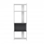 HANAH HOME Polica za knjige Abis Wide White Anthracite - slika 1