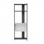 HANAH HOME Polica za knjige Abis Wide Anthracite White - slika 1