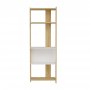 HANAH HOME Polica za knjige Abis Wide Oak White - slika 1
