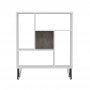 HANAH HOME Polica za knjige Arven White Dark Grey 1 - slika 1