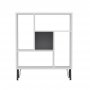 HANAH HOME Polica za knjige Arven White Anthracite 11 - slika 1