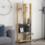 HANAH HOME Polica za knjige Abis Wide Oak Anthracite - slika 2