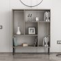HANAH HOME Polica za knjige Arven Dark Grey White - slika 3