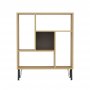 HANAH HOME Polica za knjige Arven Oak Anthracite - slika 1