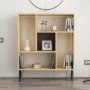 HANAH HOME Polica za knjige Arven Oak Anthracite - slika 2
