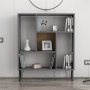 HANAH HOME Polica za knjige Arven Anthracite Oak - slika 3