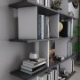 HANAH HOME Polica za knjige Jorin Anthracite White - slika 4