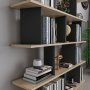 HANAH HOME Polica za knjige Jorin Oak Anthracite - slika 4