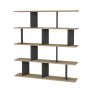 HANAH HOME Polica za knjige Jorin Oak Anthracite - slika 1