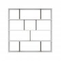 HANAH HOME Polica za knjige Hodbi White Wenge - slika 1