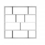 HANAH HOME Polica za knjige Hodbi White Anthracite - slika 1