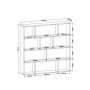 HANAH HOME Polica za knjige Hodbi White Anthracite - slika 4