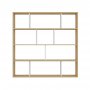HANAH HOME Polica za knjige Hodbi Oak White - slika 1
