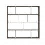 HANAH HOME Polica za knjige Hodbi Wenge White - slika 1