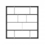 HANAH HOME Polica za knjige Hodbi Anthracite White - slika 1