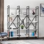 HANAH HOME Polica za knjige Elston 1800 4 Black White - slika 3