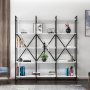 HANAH HOME Polica za knjige Elston 1800 4 Black White - slika 2