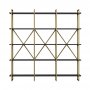 HANAH HOME Polica za knjige Elston 1800 4 Gold Anthracite - slika 1