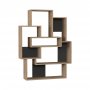 HANAH HOME Polica za knjige Barce Oak Anthracite - slika 1