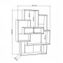 HANAH HOME Polica za knjige Barce White White - slika 3