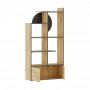 HANAH HOME Polica za knjige Half Anthracite Oak - slika 3