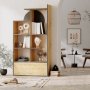 HANAH HOME Polica za knjige Half Anthracite Oak - slika 2