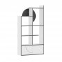 HANAH HOME Polica za knjige Half White Anthracite - slika 1