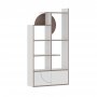 HANAH HOME Polica za knjige Half White Light Mocha - slika 1