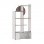 HANAH HOME Polica za knjige Half White Light Mocha - slika 3