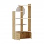 HANAH HOME Polica za knjige Half White Oak - slika 3