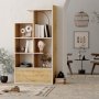 HANAH HOME Polica za knjige Half White Oak - slika 2