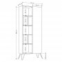 HANAH HOME Polica za knjige Jedda Bookcase Oak Anthracite - slika 4