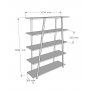 HANAH HOME Polica za knjige Soft Oak - slika 4