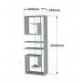 HANAH HOME Polica za knjige Capy White - slika 5