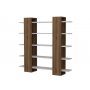 HANAH HOME Polica za knjige Pool White Walnut - slika 1